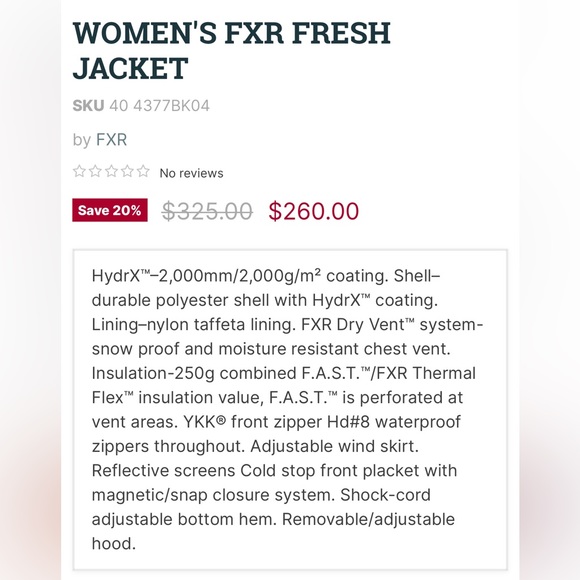 FXR Winter Jacket NWOT. - Picture 2 of 10